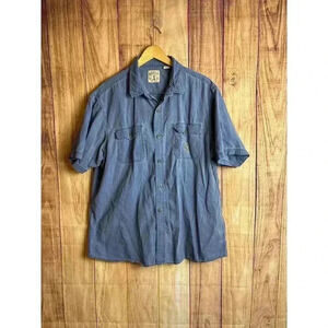 Red Head Brand Co Men's Short Sleeve Linen Button Down Shirt Men's Size XL